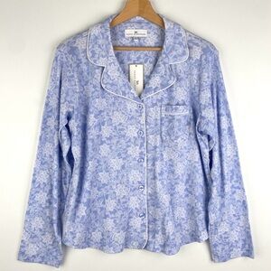 Karen Neuburger Pajama Set Blue Floral Small